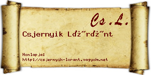 Csjernyik Lóránt névjegykártya