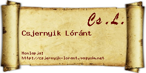 Csjernyik Lóránt névjegykártya